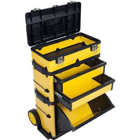 stack on heavy duty steel plastic tool box|stackable portable tool boxes.